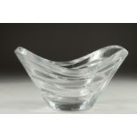 A BACCARAT BOAT SHAPED BOWL