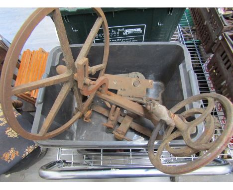 Two boxes of 19th / 20th Century horology tools including anvils 