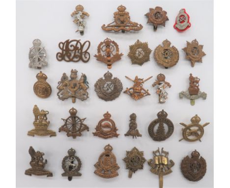 British and Canadian Corps Cap Badges including brass, KC Canadian Forestry Corps ... Brass, KC Corps of Military Staff Clerk