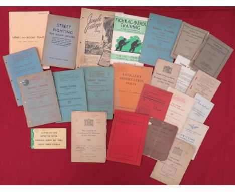 Various Periods Of Military Training Pamphlets and Booklets including Infantry Training 1905 ... Field Service Regulations 19