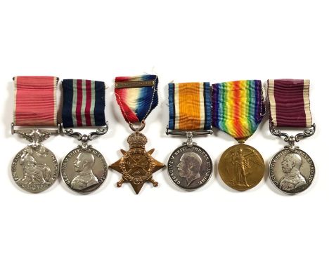 WW1 Royal Garrison Artillery Military Medal Group of Six Medals. Awarded to Corporal John Marsh BEM., MM. Comprising: British