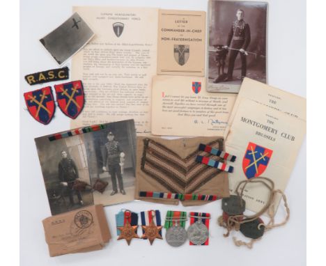 WW2 Medal Group And Ephemera consisting boxed group to "W E Bate" consisting 1939/45 Star, France &amp; Germany Star, Defence