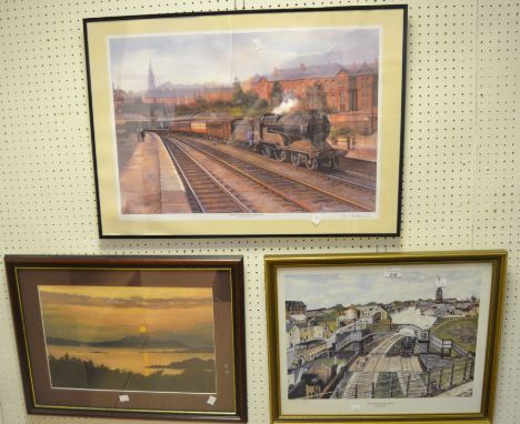 Prints - David Charlesworth , Chesterfield Central Station , Infirmary Road, signed in pencil; Ltd Edition print, Chesterfiel