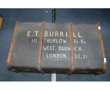 Canvas Travel Trunk with NER Railway Labels 