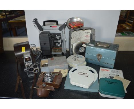 Eumig 635 Movie Master Cine Projector, Bell &amp; Howell Cine Camera, Koroll 25mm Camera, plus Film and Accessories 