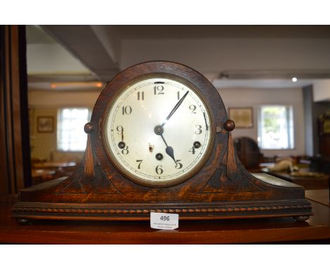 1930's Oak Mantel Clock, Retailed by the Paragon Clock Company, Anlaby Road, Hull 