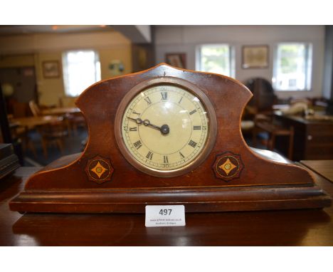 Edwardian Inlaid Mahogany Mantel Clock 