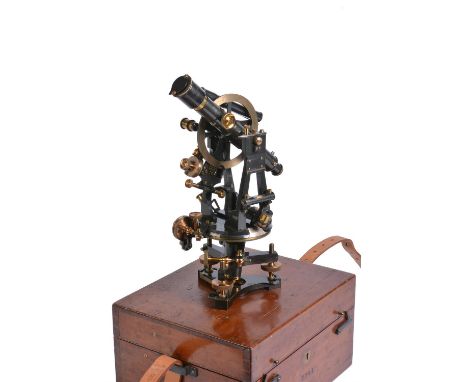 A surveyor's transit theodolite, Casella & Co, London, early 20th century, the platform marked FITTED WITH REEVES'S PATENT / 