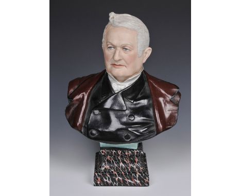 AFTER ALBERT-ERNEST CARRIER-BELLEUSE A porcelain portrait bust of the French politician  Mari-Joseph Louis Adolphe Thiers (17