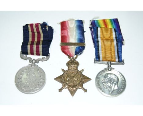 THREE MEDALS awarded to Lieutenant George Gordon, the Military medal for Bravery in the Field '9457 PTE G Gordon.1/5 Lond. R.