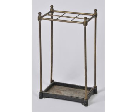 A VICTORIAN BRASS STICK STAND