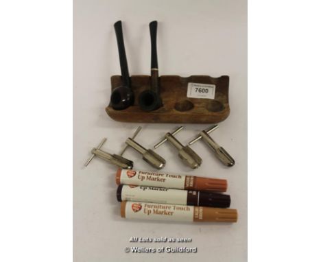 *Vintage Tobacco Pipe Reamer Set Plus Pipes Etc. Job Lot - (Lot Subject To VAT) [LQD100]