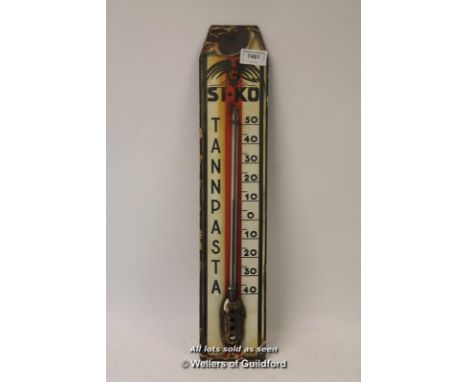 *Si - Ko Tannpasta ( Norwegian toothpaste ) enamel thermometer sign (Lot subject to VAT) (LQD98)