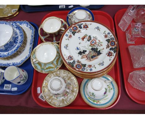 Wedgwood 'Eastern Flowers' (twelve), XIX Century cups and saucers:- One Tray