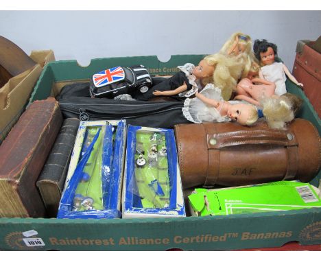 Sindy and Other Dolls, Subbuteo (with faults), lawn green bowls, etc:- One Box