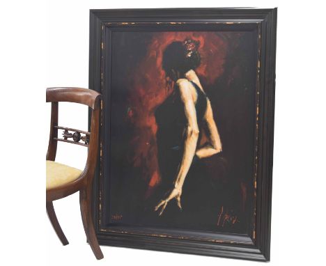 Fabian Perez (Argentinian born 1967) - 'Flamenco', from the Dancers collection, limited edition giclee print on canvas, signe