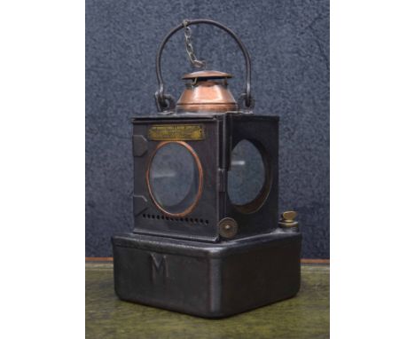 Railwayana - LNER Welch Patent signal lamp, impressed Rd No. 711297 and bearing brass plaque 'Lamp Munufacturing &amp; Railwa
