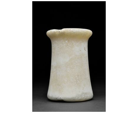 Ca. 3100-2500 BC. Bactrian. A beautiful example of a column idol (sometimes called a pillar idol), hand-carved from cream col