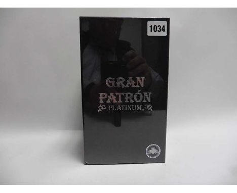 A bottle of Gran Patron Platinum Silver Tequila 100% Agave with gift box (sealed) 70cl 40% 