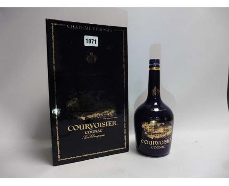 A Chateau Limoges Courvoisier Fine Champagne Cognac limited edition Ceramic decanter by Bernardaud with box and certificate 7