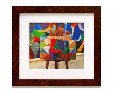 DAVID HOCKNEY 'Standing Down', lithograph from the oil on canvas, limited edition of 3000, published in 1995, 22cm x 25cm, fr
