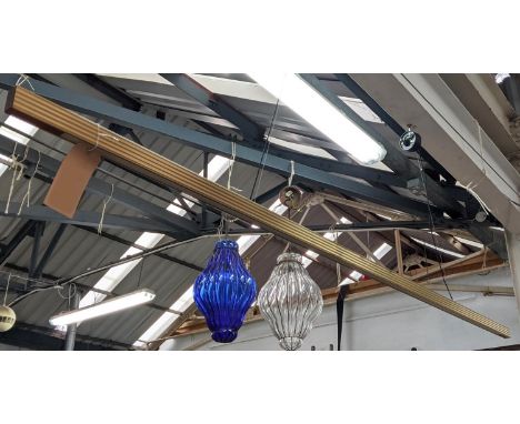 CEILING LIGHT, 75cm Drop approx, contemporary bar design. 