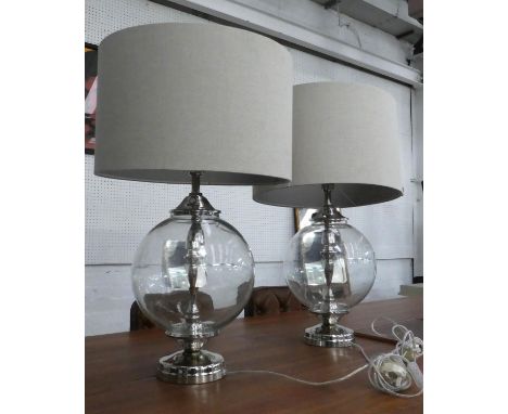 ORB LIGHT, 74cm H x 46cm W, with taupe shade. 