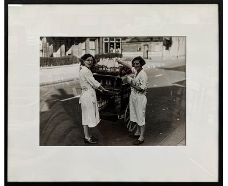 KURT HUTTON 'Milk Cart Ladies', silver gelatin archival fibre print, 74cm x 63cm. 