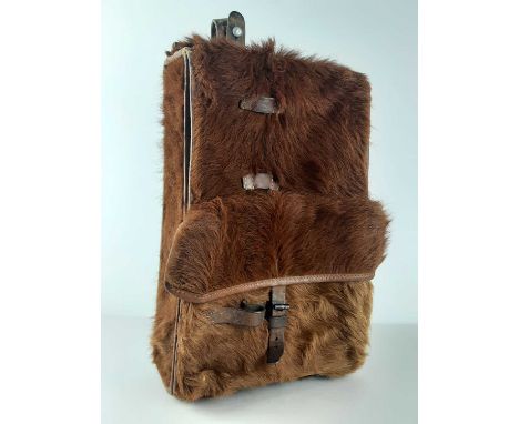 VINTAGE SWISS ARMY RUCKSACK, EARLY 20TH CENTURY  stamped H.Birenstil, Sattler, along with an army surveyor's instrument boxth