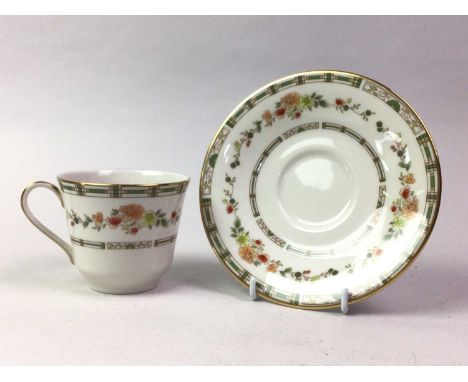 ROYAL DOULTON DINNER SERVICE, MOSAIC PATTERN including cups, saucers, plates, sugar, cream and bowls Scratches and general su