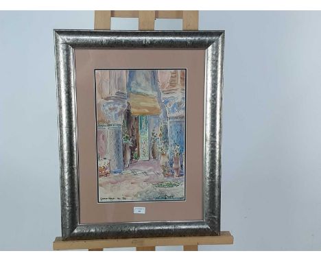 * ALEXANDER GRAHAM MUNRO RSW (SCOTTISH 1903 - 1985), FEZ, STREET SCENE watercolour on paper, signedmounted, framed and under 