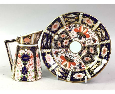 GROUP OF ROYAL CROWN DERBY PART TEA SERVICES, comprising cups, saucers, jug and bowl, patterns 2431 and 6149jug 9.5cm high
