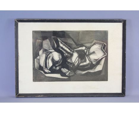 Francis Kelly American (1927-2012), a Black and White Lithograph. The signed limited edition print entitled 'Armour', nr 14/5
