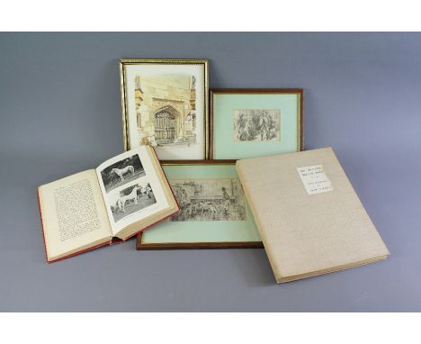 Lionel Edwards, 'My Hunting Sketchbook'. The book published by Eyre and Spottiswoode, 1928, together with another book, 'The 