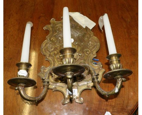 A period brass light fitting 