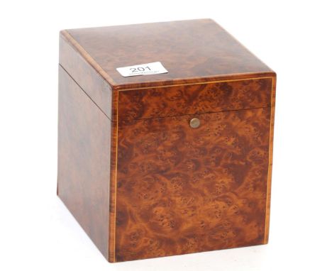 A burr walnut caddy 