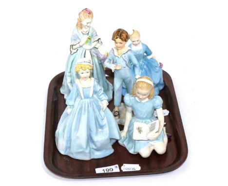Royal Worcester figures and one Doulton figure 