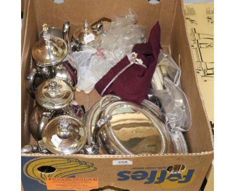 A quantity of silver plate and EPNS including five piece tea and coffee set etc (qty)