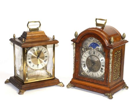 A chiming mantel clock and another chiming mantel clock 