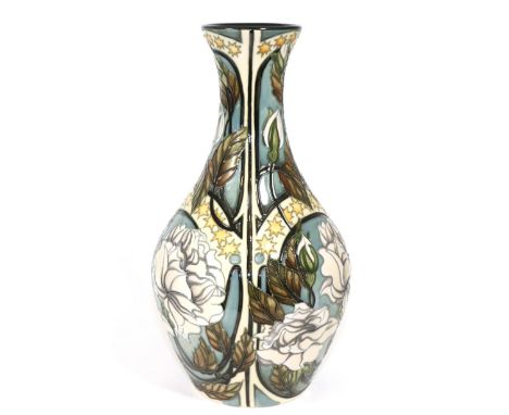 A modern Moorcroft pottery vase for James Macintyre & Co, Leeds, Stars Over Yorkshire pattern, with painted and impressed mar