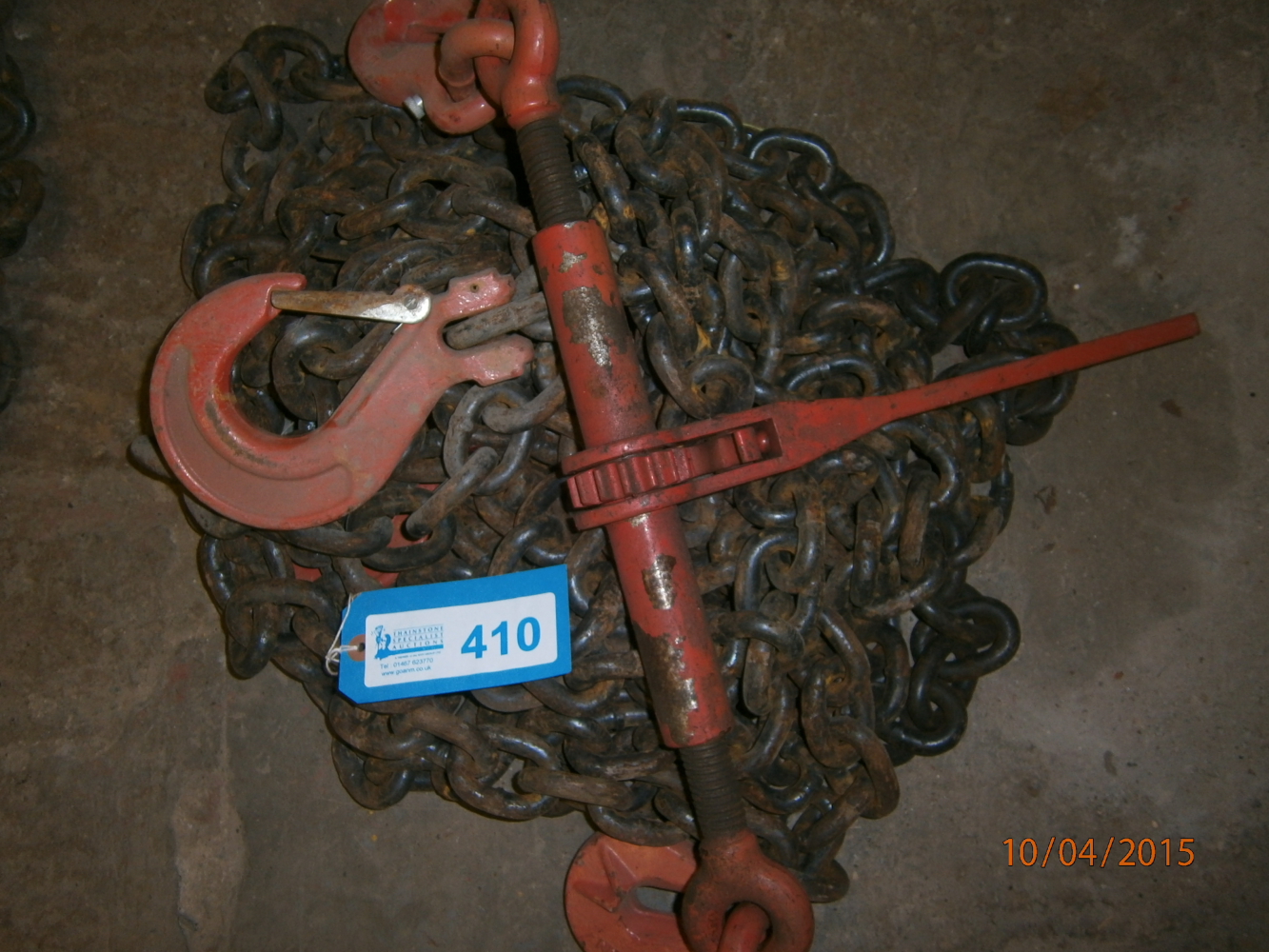 Sale Item 1 No. Heavy Duty Lorry Load Chain Tensioners Vat Status