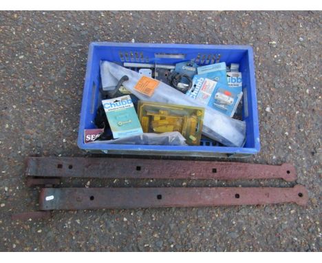 Ironmongery including large door hinges, door knocker and locks etc