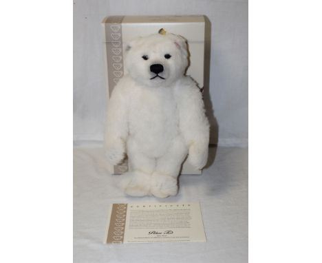 A Steiff "Polar Ted", limited edition 1373 of 2000, having a white mohair covered body, a working growler mechanism, and meas