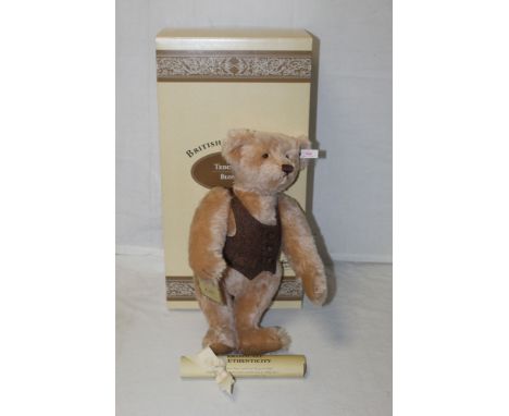 A Steiff teddy bear, "British Collector's 1996" teddy bear, limited edition 1570 of 3000, having a blonde long piled mohair c