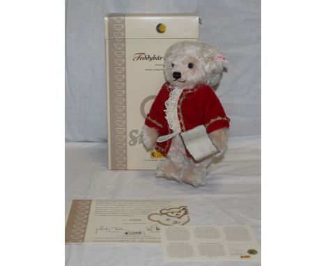 A Steiff teddy bear, "Mozart", limited edition 1620 of 2006, the teddy bear having a metal button and white label to his ear,