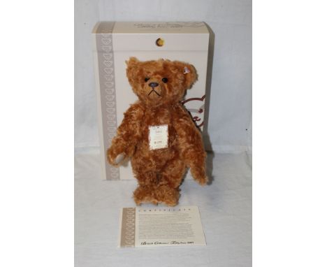 A Steiff "British Collector's Teddy Bear 2005", limited edition 202 of 4000, having a golden-apricot mohair covered body, a w