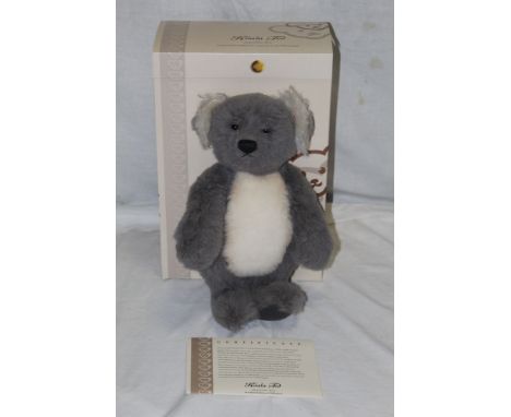 A Steiff teddy bear, "Koala Ted", limited edition 179 of 2000, having an ash-grey mohair covered body, with a working growler