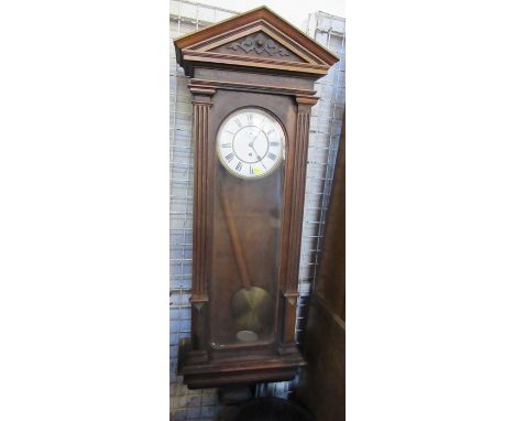 A Vienna style wall clock, height 46ins