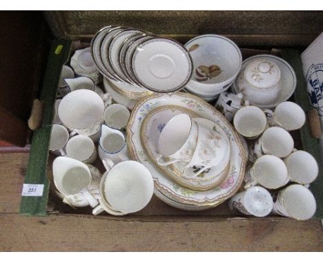 A box of china including Royal Worcester Evesham