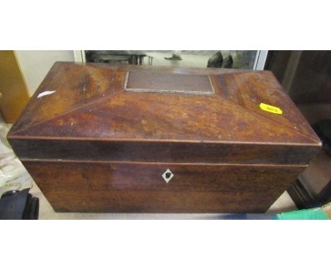 A tea caddy, 6.5ins x 12ins x height 7.5ins